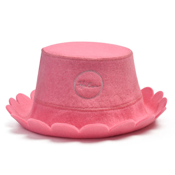 Sauna Hat - Pink Scalloped