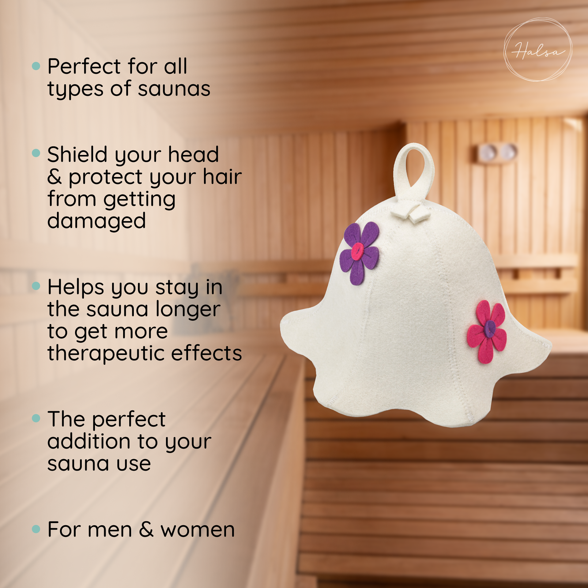 Sauna Hat - Flowers