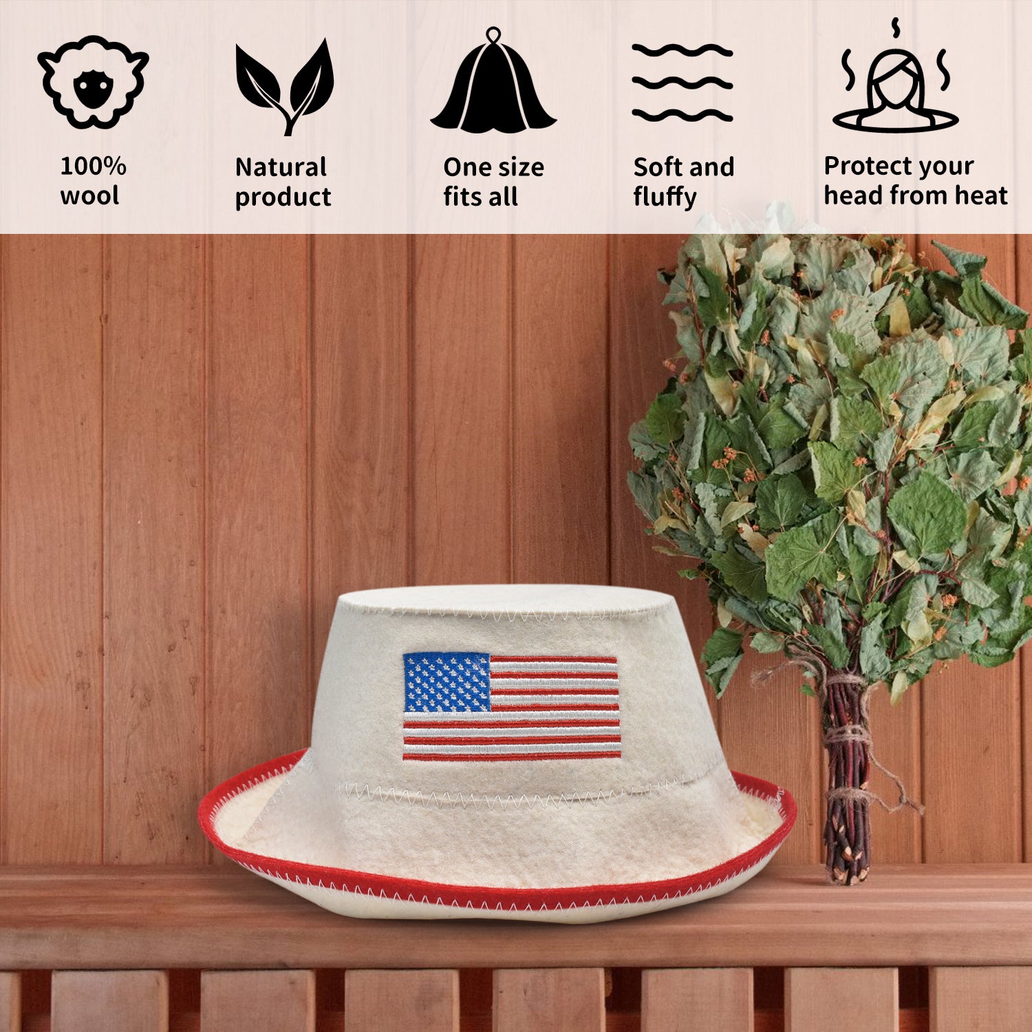 Sauna Hat - USA Flag