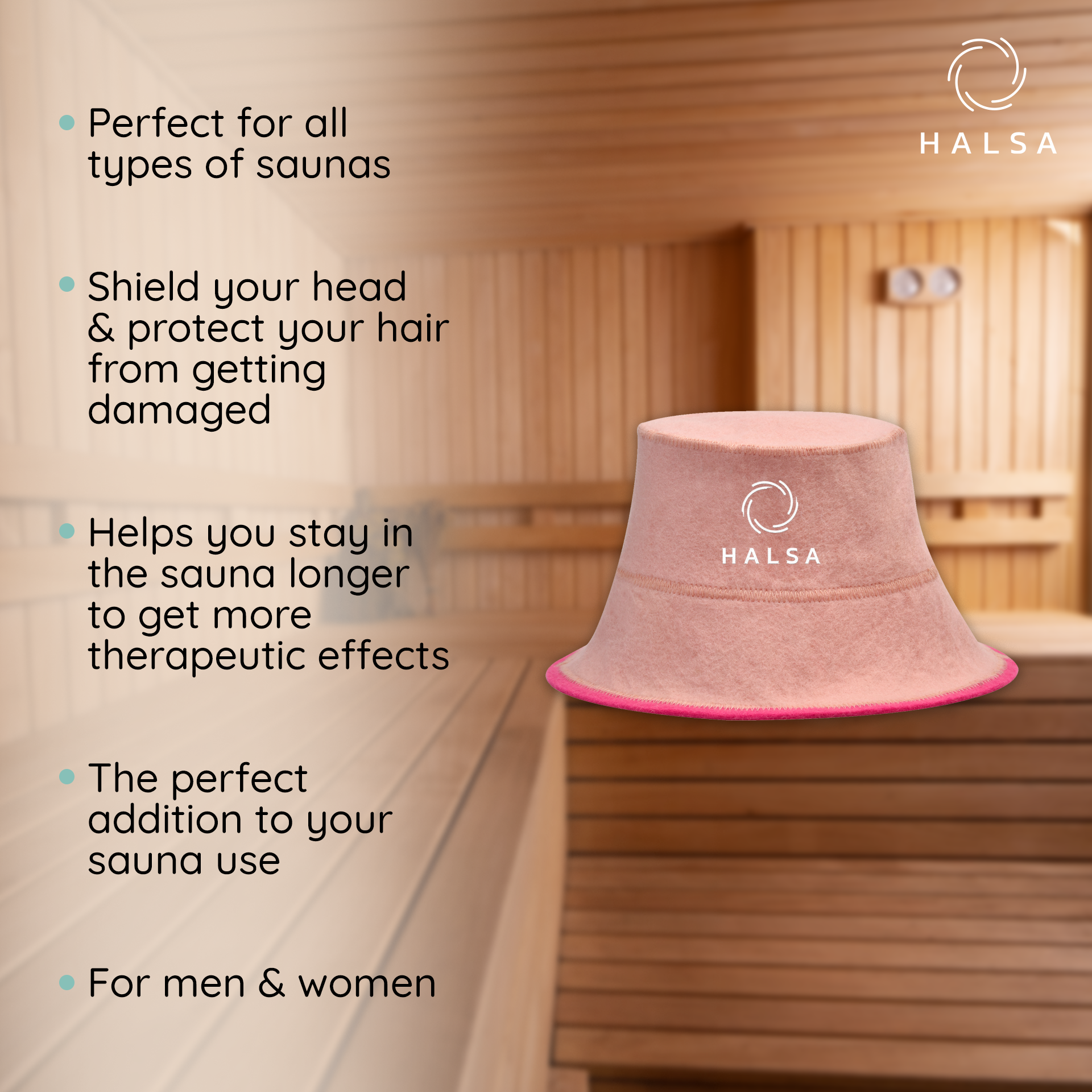 Sauna Hat - Pink Bucket