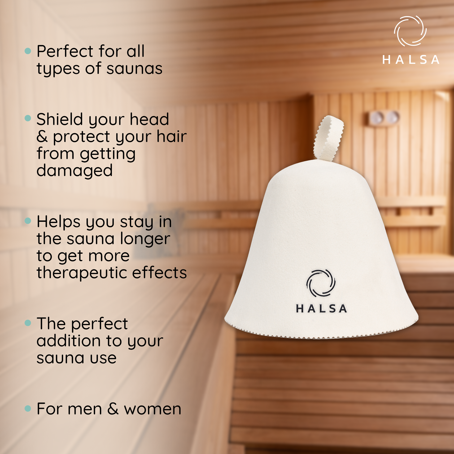 Merino Wool Sauna Hat