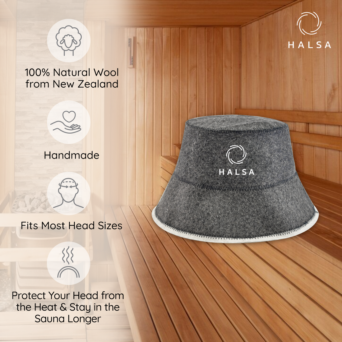 Sauna Hats – Wool & Felt Hats for Sauna Comfort - Halsa