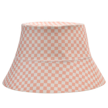 Halsa Pink Checkered Wool Sauna Hat - 100% natural wool for heat protection
