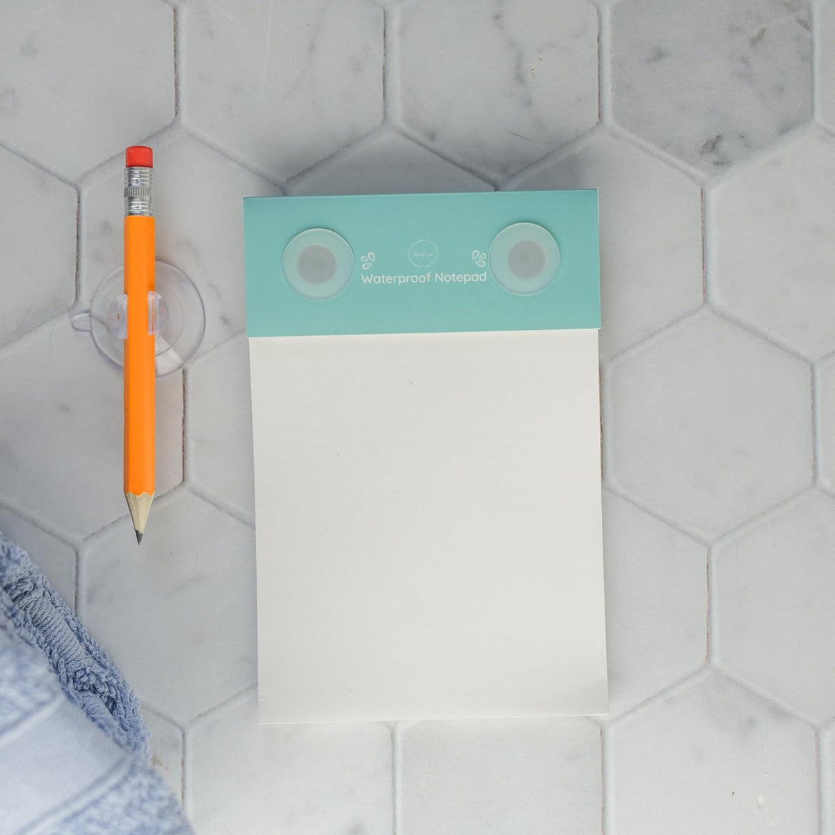 Shower Notes Waterproof Shower Notepad 40 Sheets — With Pencil | Halsa