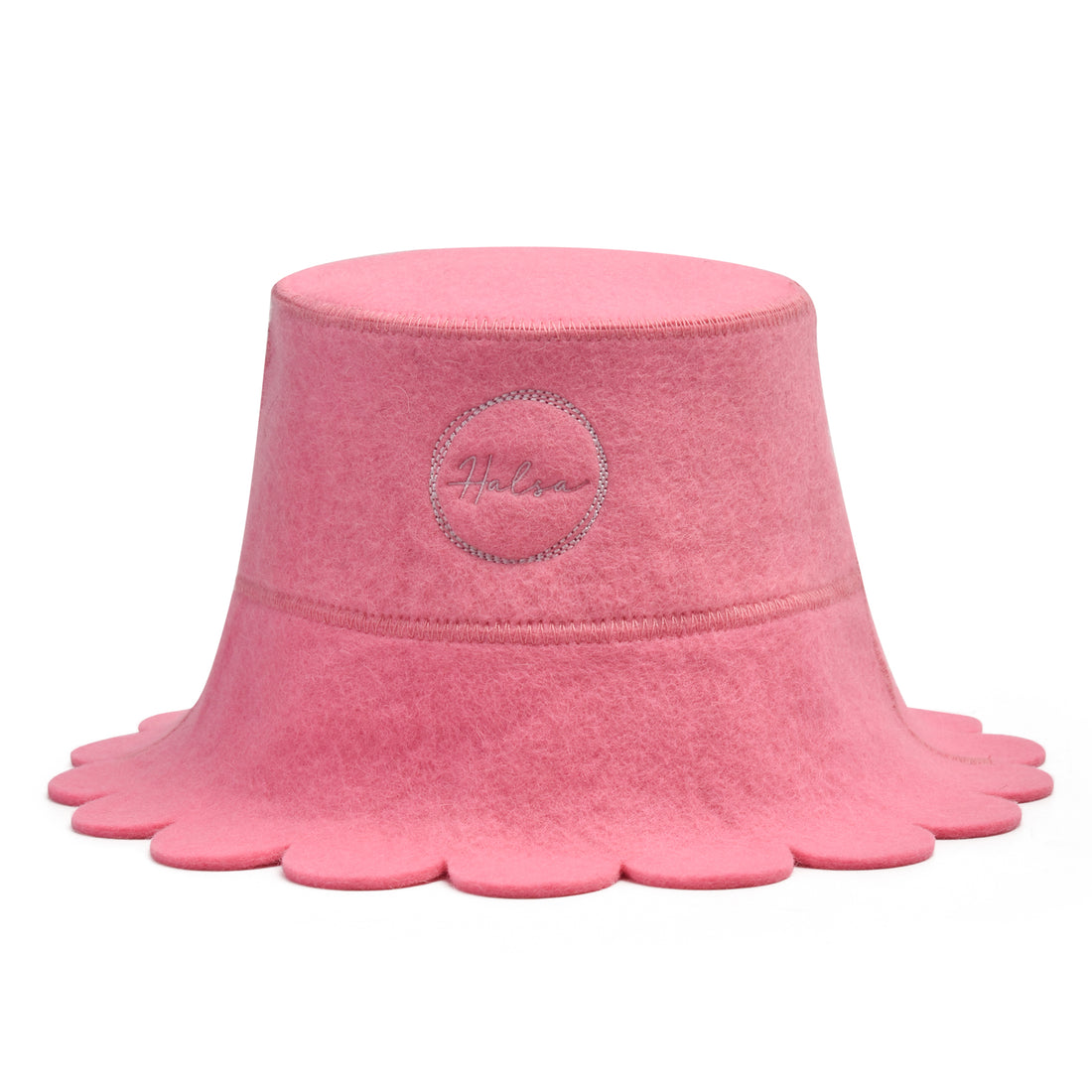 Sauna Hat - Pink Scalloped