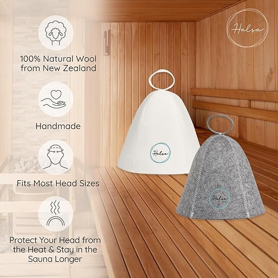 Merino Wool Sauna Hat 2 Pack