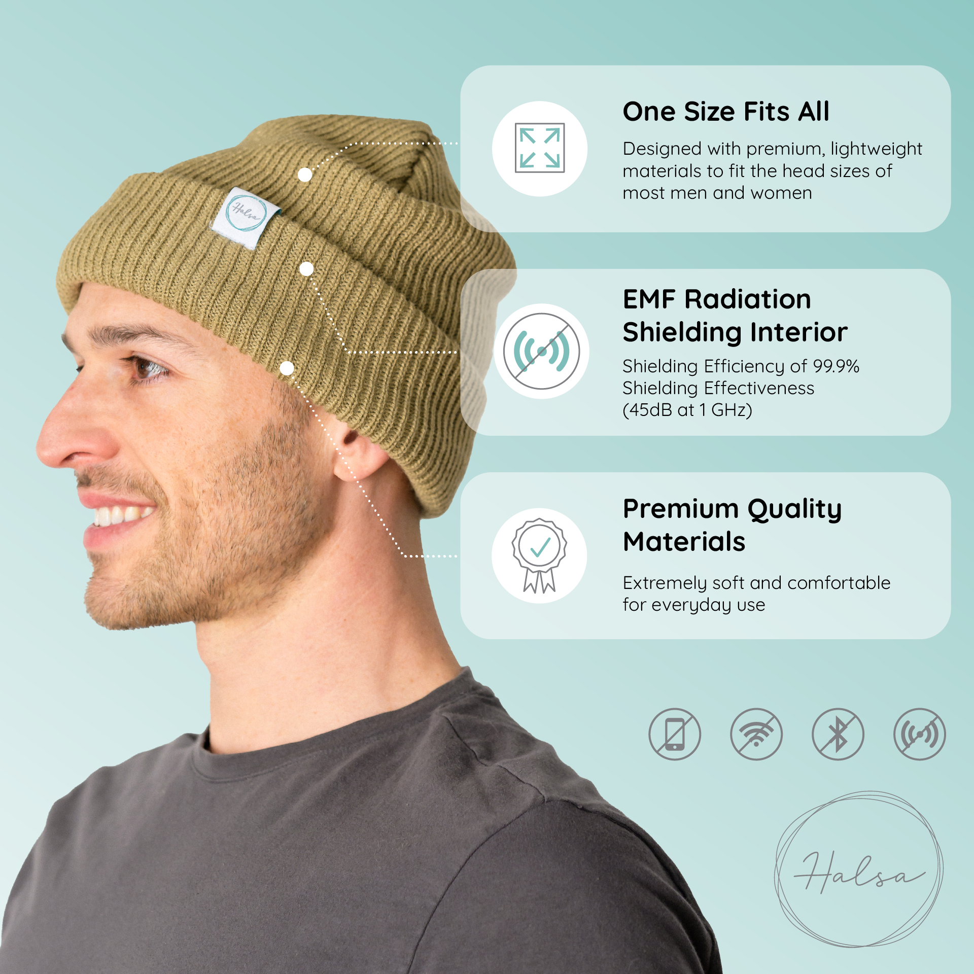 EMF Blocking Knit Beanie