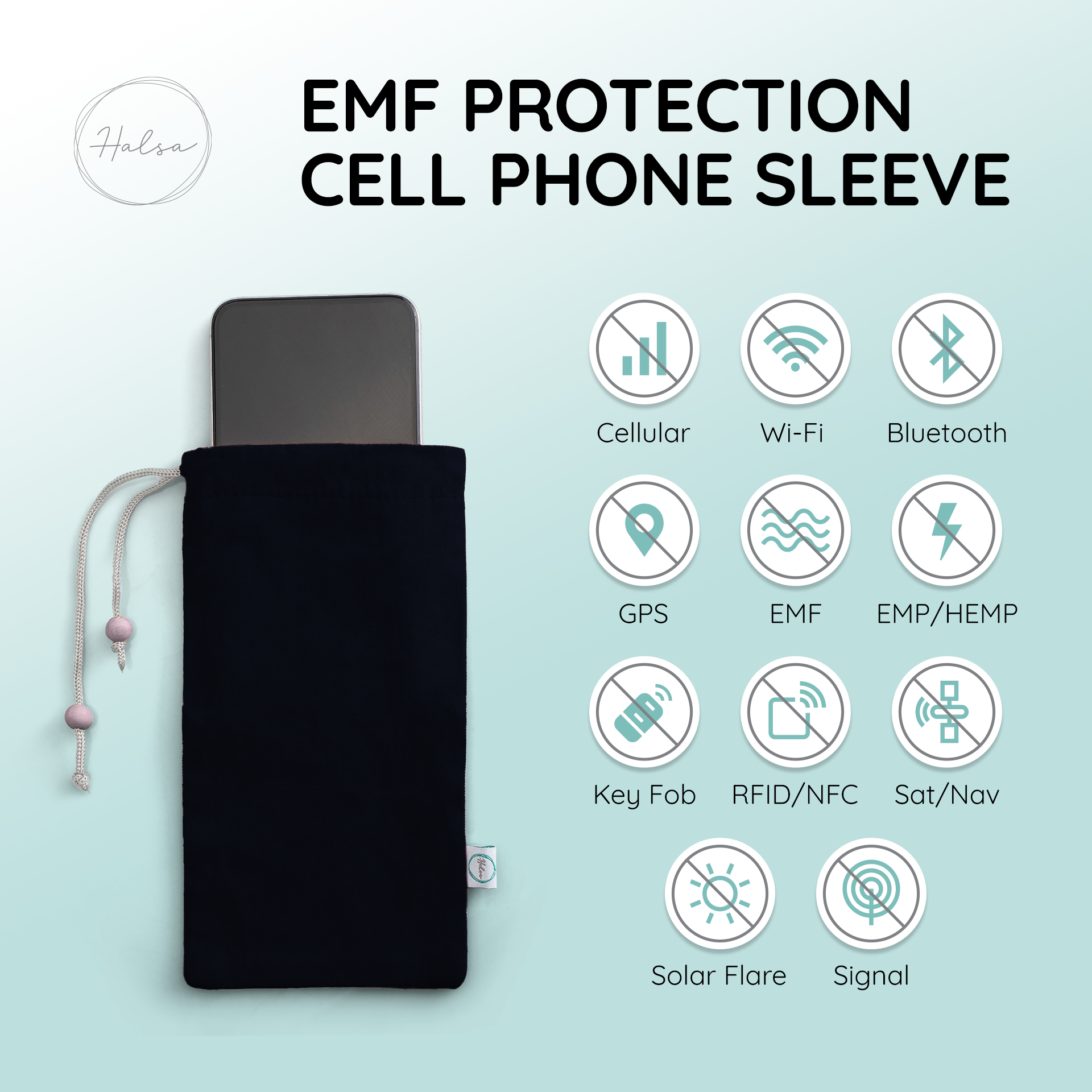 EMF Protection Cell Phone Sleeve
