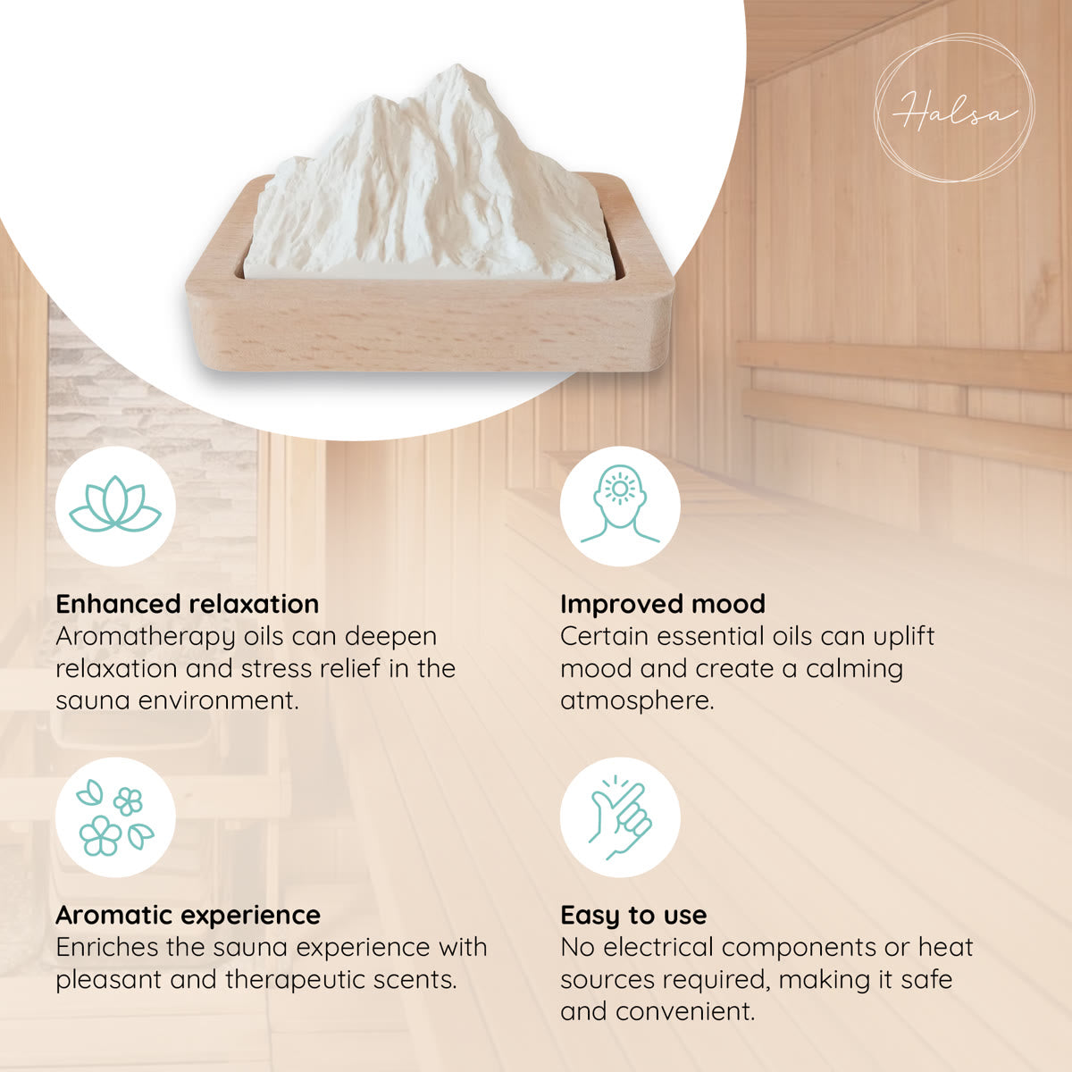 Ceramic mountain diffuser top view - porous material for oils