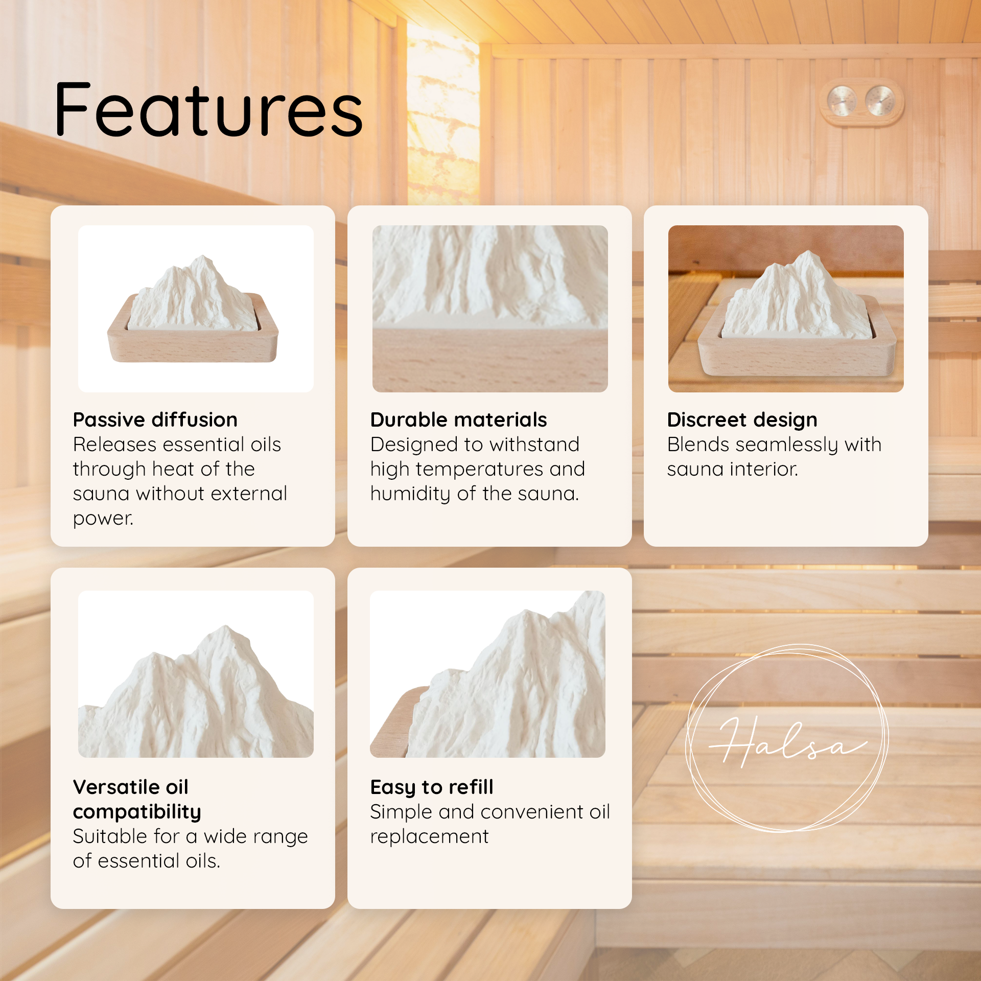 Ceramic Aromatherapy Diffuser - Mountain