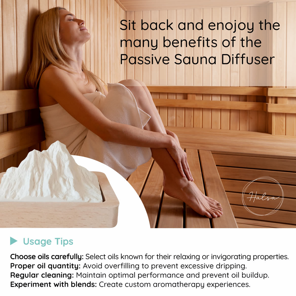 Ceramic mountain diffuser close-up - artisan sauna accessory