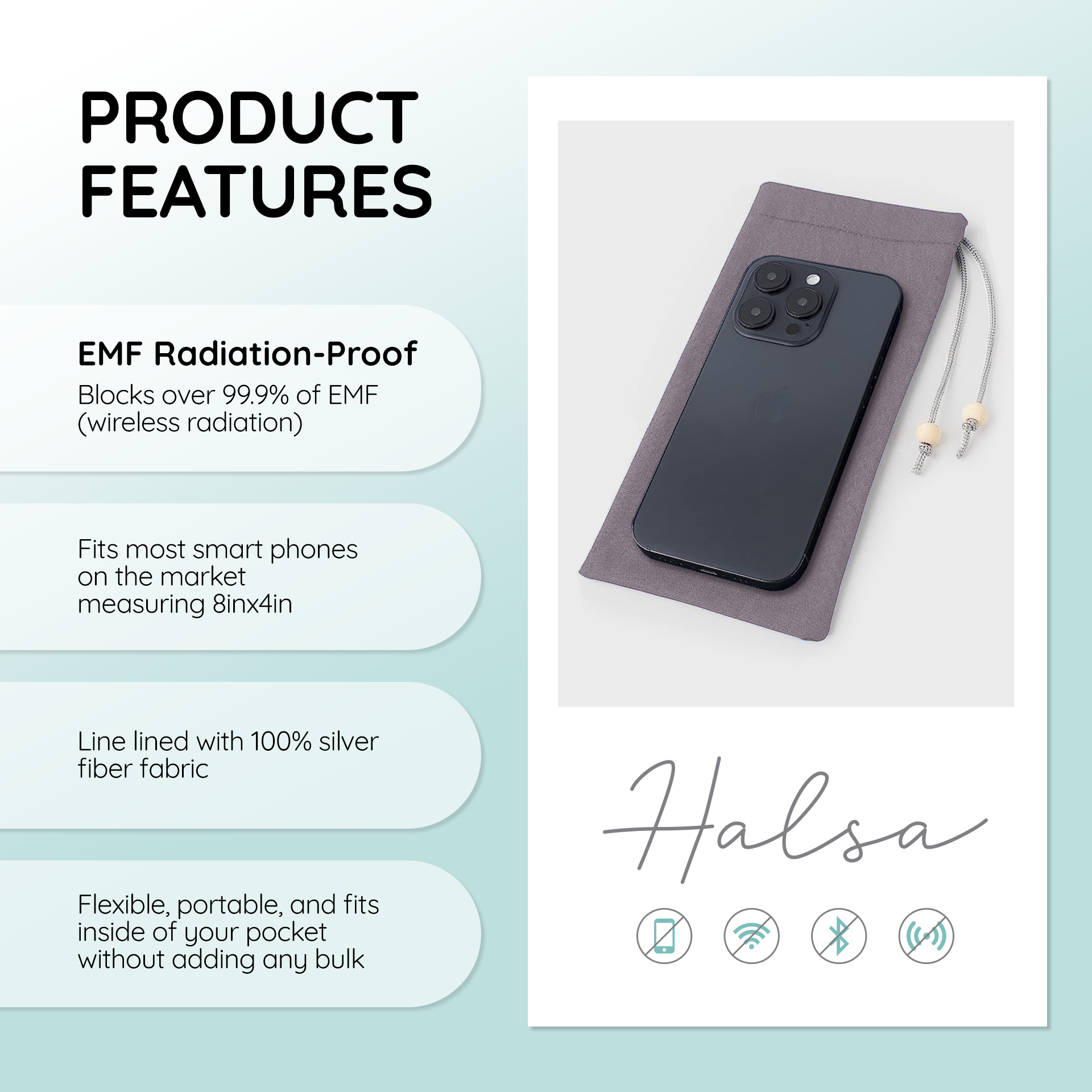 EMF Blocking Cell Phone Sleeve