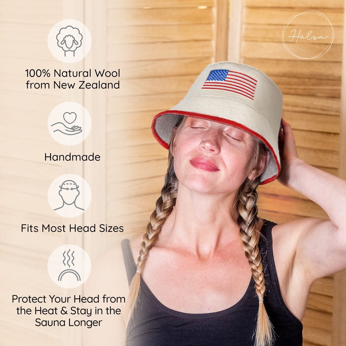 Sauna Hat - USA Flag