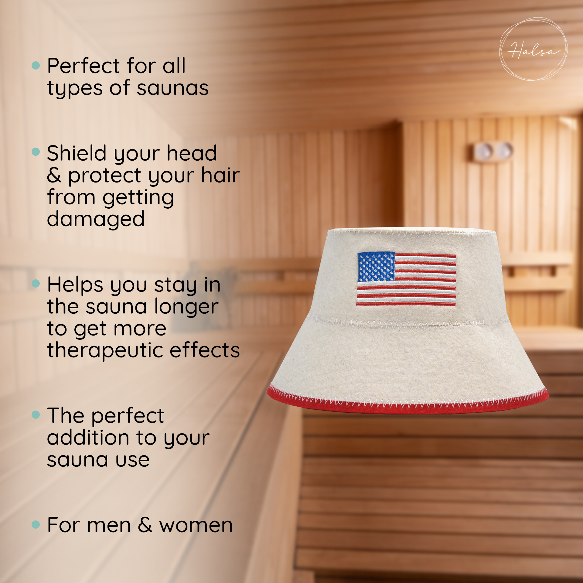 Sauna Hat - USA Flag
