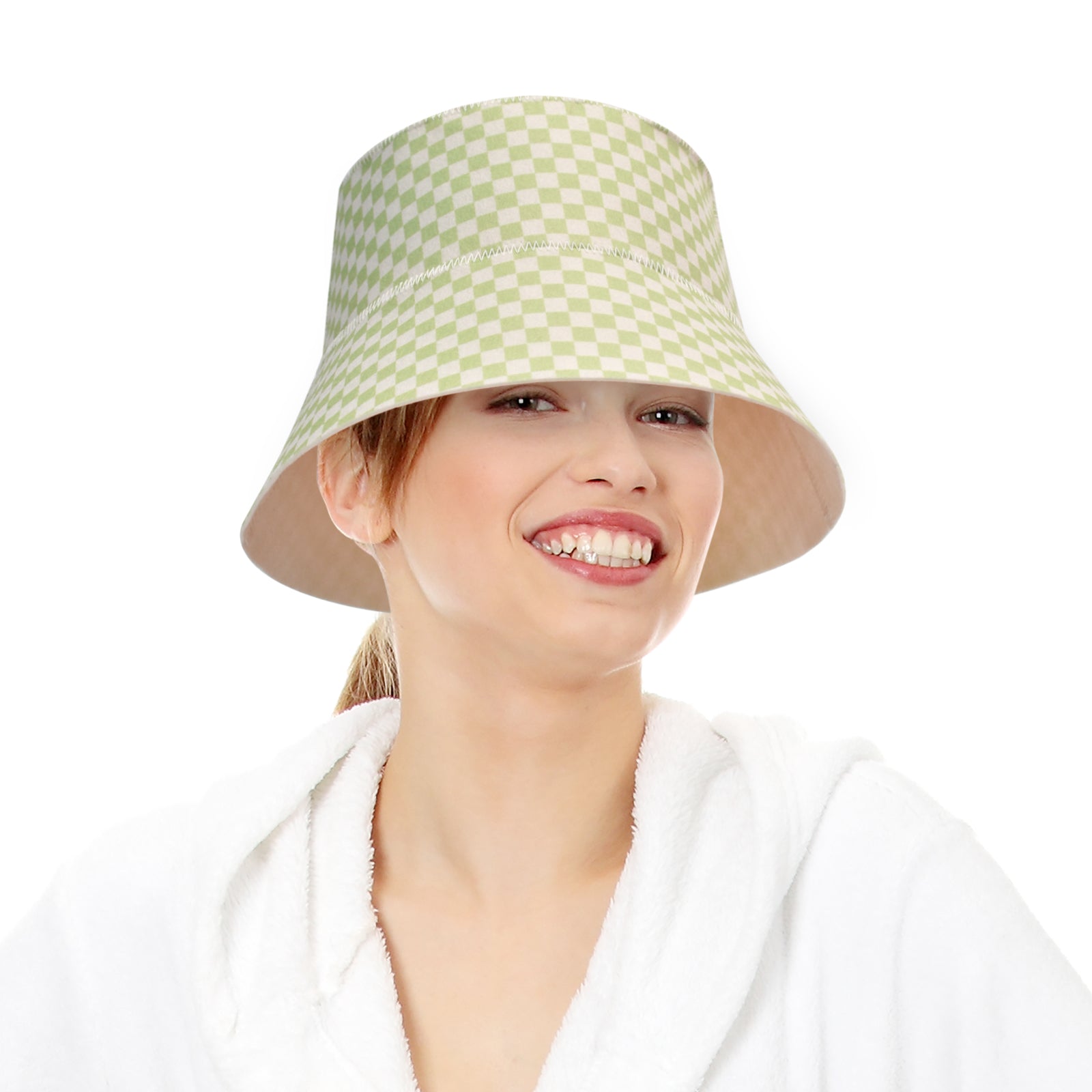 Sauna Hat - Green Checkered