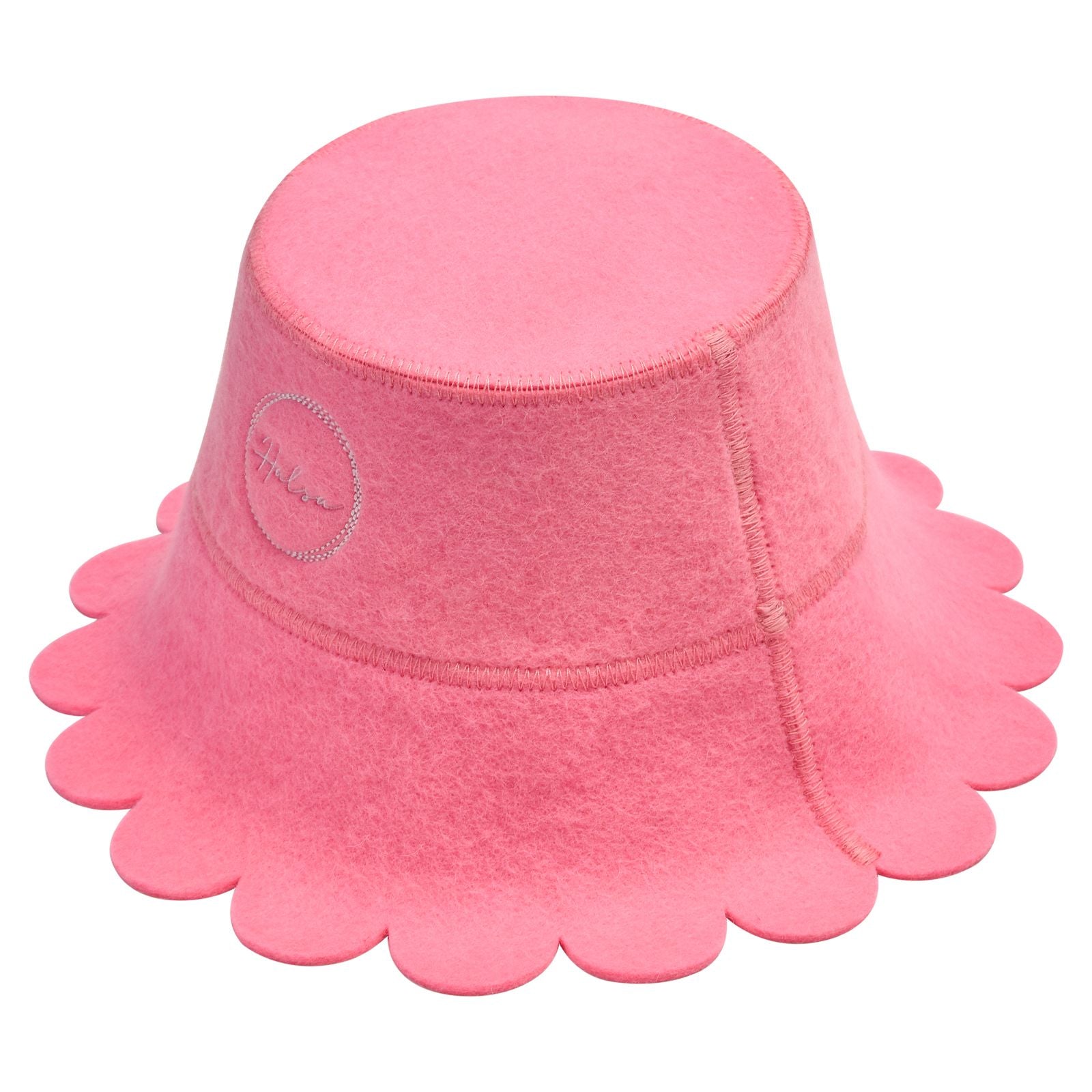 Sauna Hat - Pink Scalloped