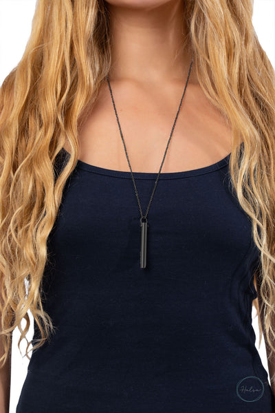 Breathing Necklace w/ Cable Chain (Black)