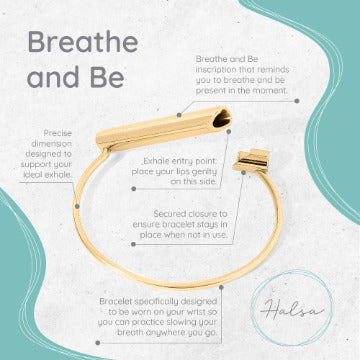 Halsa Stress Relief Mindful Breathing Cuff (Gold)